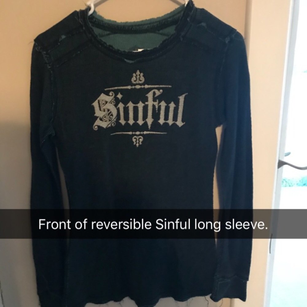 Sinful reversible long sleeve shirt.